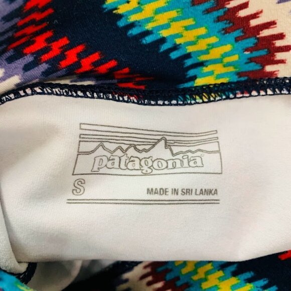 Patagonia Leggings Aztec Timber Striped Chevron Tights Active Athletic Yoga Hike - Picture 6 of 9